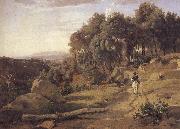 camille corot A view of the burner of Volterra oil on canvas